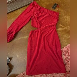 Red cocktail dress